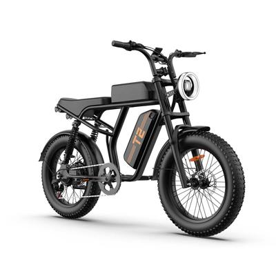 URLIFE T2 Stadtwanderer E-Bike 500W Hinterradnabenmotor 48V 15,6Ah Akku 20x4-Zoll-Reifen Vollfederung + mechanische Bremsen.