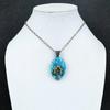 Tree Of Life Blue Turquoise Handmade Gemstone Pendant, 999 Copper Wire Wrapped Antique Jewelry Pendant, For Engagement Gift
