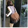 Tassel Bag Brown Retro Western Denim Bag Niche Ethnic Bohemian Messenger Bag Women's Trendy Shoulder Bag
