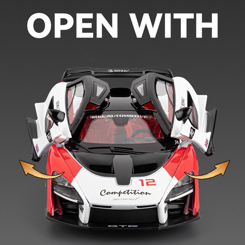 1/24 McLaren Senna GTR 2025 Alloy Model Car Toy Diecasts Metal Casting Sound and Light Car Toys for Children Vehicle