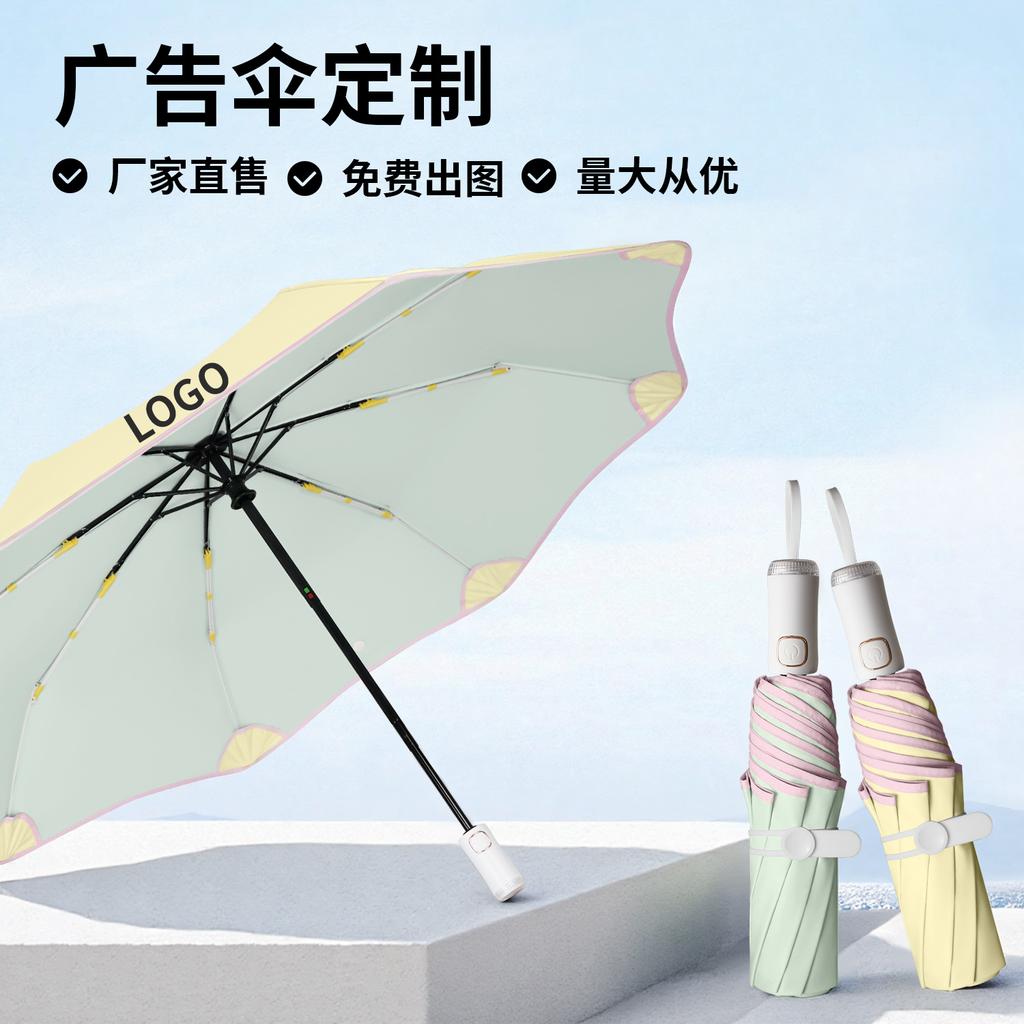Creative children's three-fold safety rounded corners anti-collision umbrella