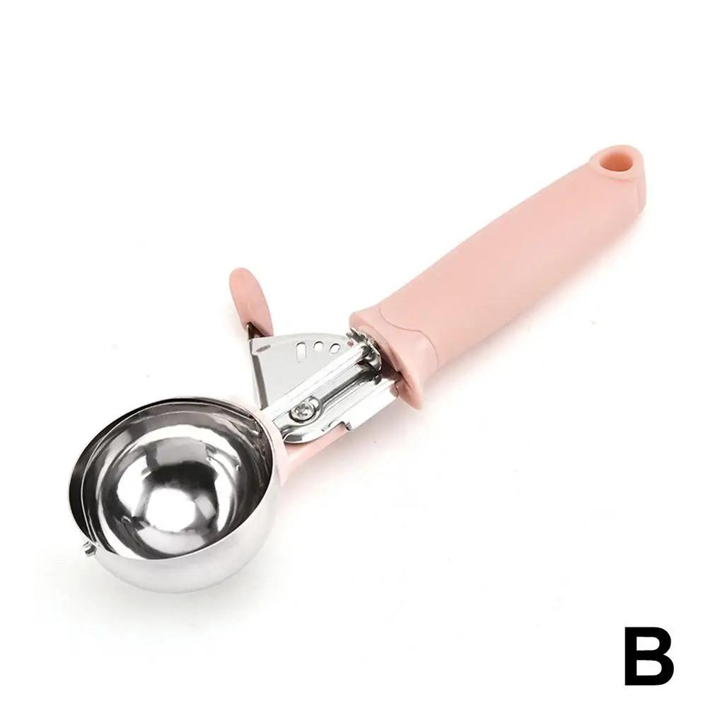 Premium Steel Ice Cream Scoop with Trigger Watermelon Dessert Scoop Perfect for Frozen Yogurt Gelatos Sundaes H3Q5