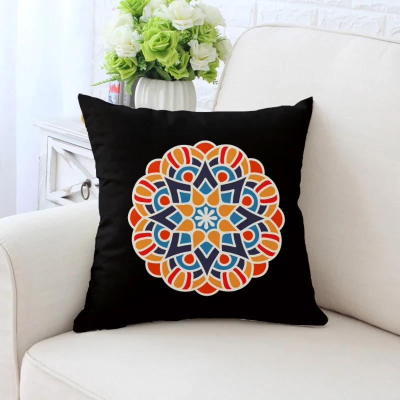 Creative Modern Ethnic Geometry Pillowcase Simple Black/White Sofa Cushion Case Hot Nordic Livingroom Bedroom Decorative Pillows