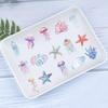 Creative Marine Animal Stickers Set Jellyfish Seashells Strong Labels Cup Laptop Decoration for Electronics
