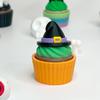 3D Printed Spooky Cute Cupcake Clicker Fidget Halloween Keychain Fingertip Press Decompression Toy For Halloween Party Gifts