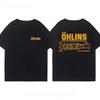 Ohlins Motorcycle Shock Absorber Modified Tshirt Clothes Casual Trendy Brand Unisexs Unisexs Car Club Crew Neck Shortsleeved Top