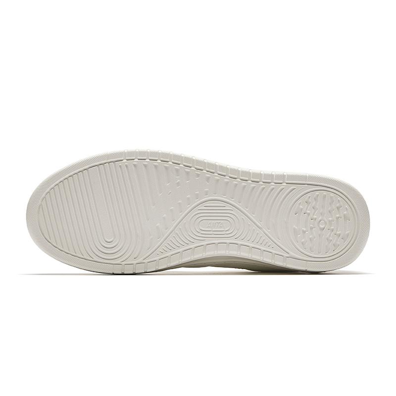 New Anta Height Increasing Abrasion Resistant Lightweight Low Top Skateboard Shoes Men's Ivory White 912528002Q-2