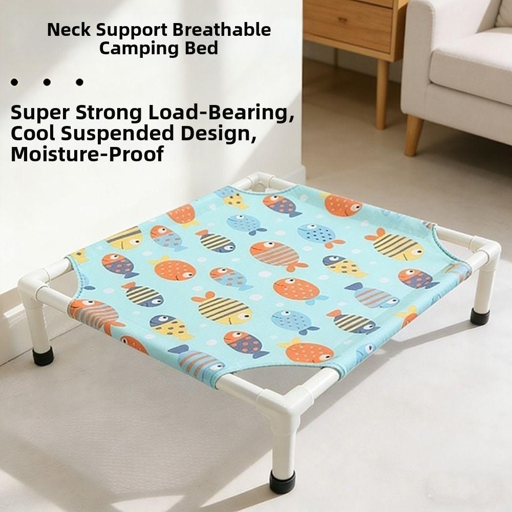 Comfortable Pet Camping Bed Detachable Pet Cool Nest Cat Lounger Cat Elevated Bed  Travel Portable