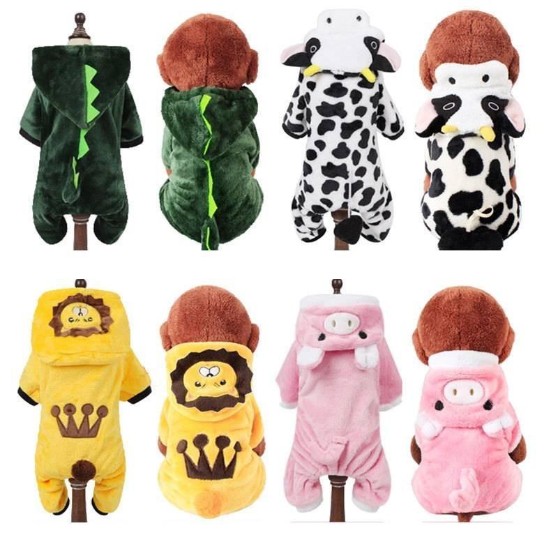 Gemütliche Korallenfleece Haustier Hundekleidung Herbst Winter Dick Warm Teddy Corgi Französische Bulldogge Katze Outfit