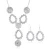 Chic Geometric Water Drop Necklace Set With Alloy Pendant And Chain Spring For