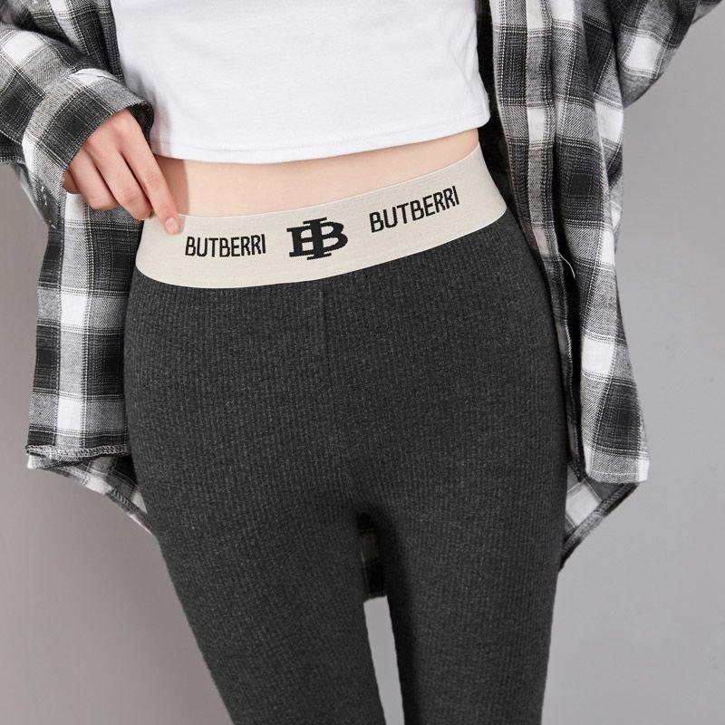 

Флисовые трикотажные буквы Немецкий флис с подогревом Теплый внутри и снаружи Носить с высокой талией Высокая эластичность Плотные и тонкие леггинсы Женские Осень и зима XL [Recommended 120-70kg]