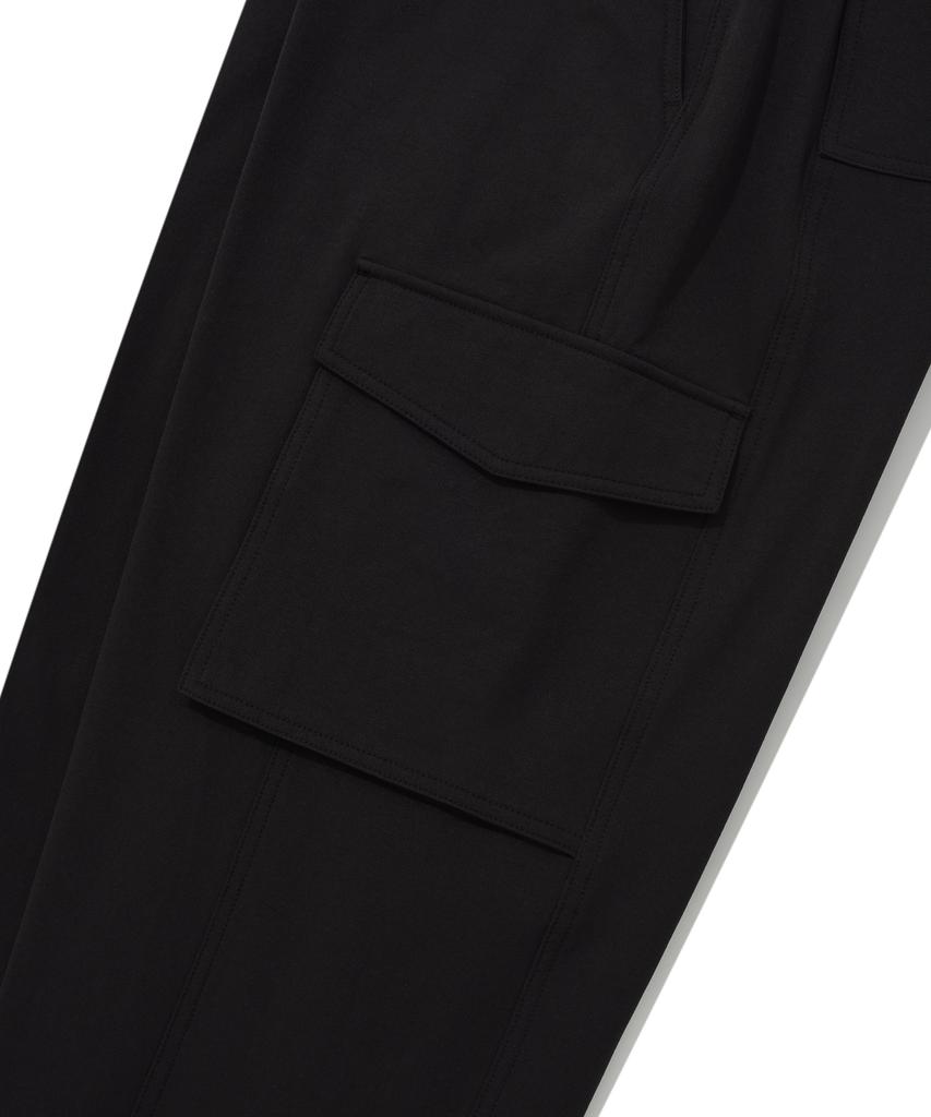 COVERNAT Fleece-Lined Cargo Wide Pants Black