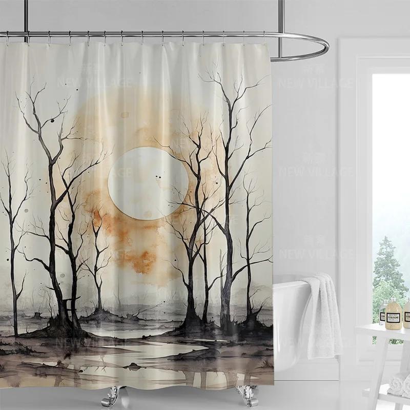 Nowoczesna Sztuka Graffiti Zasłona Prysznicowa garnitur Wodoodporna Zasłona 12 Haczyk Styl Skandynawski Łazienka Wanna Podwójnego Użytku Zasłona Prysznicowa