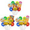 School Season Arrangement Balloon Set Back To School Decoration Schoolbag Pencil School Bus Modeling Classroom Decoration Photo
