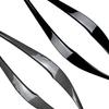 1Pair ABS Plastic Car Headlights Eyebrow Eyelids Cover Stickers Trim for BMW 2 Series F22 F23 2015- Gloss Black/ Carbon Look