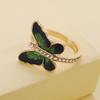 European & American Fashion Jewelry: New Rhinestone Enamel Butterfly Ring