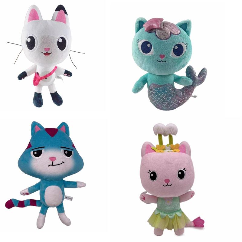 1/4/5pcs Gabby's Dollhouse Plush Toys Mercat Pandy Paws Kitty Fairy CatRat Purr-ific Mermaid Stuffed Animal Soft Doll Kids Gifts
