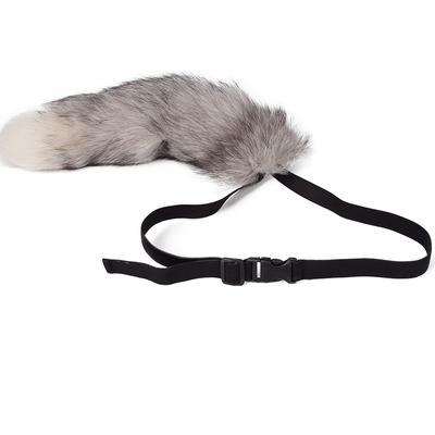 Furry for Keychain Fox Hair Pendant Silver Blue Fox Tail Real Fur Accessories Ladies Bag Charm Belt Models  for Women