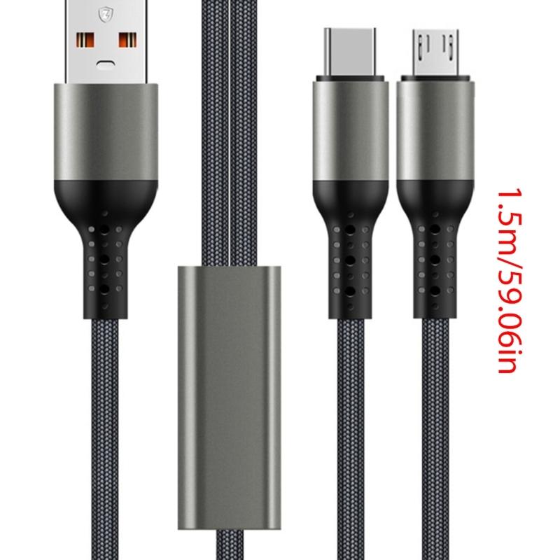 Convenient USB Cord Simultaneous Charging Cable USB Charging Cable 2 in 1 USB Cable for Charging Multiple Devices Gift