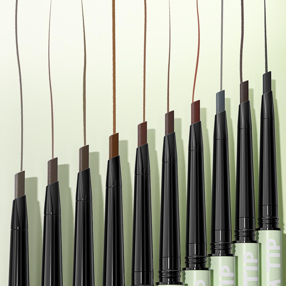 10 Color Ultra Fine Triangle Eyebrow Pencil Precise Brow Definer Long Lasting Waterproof Morandi Cool Brown Eyebow Makeup