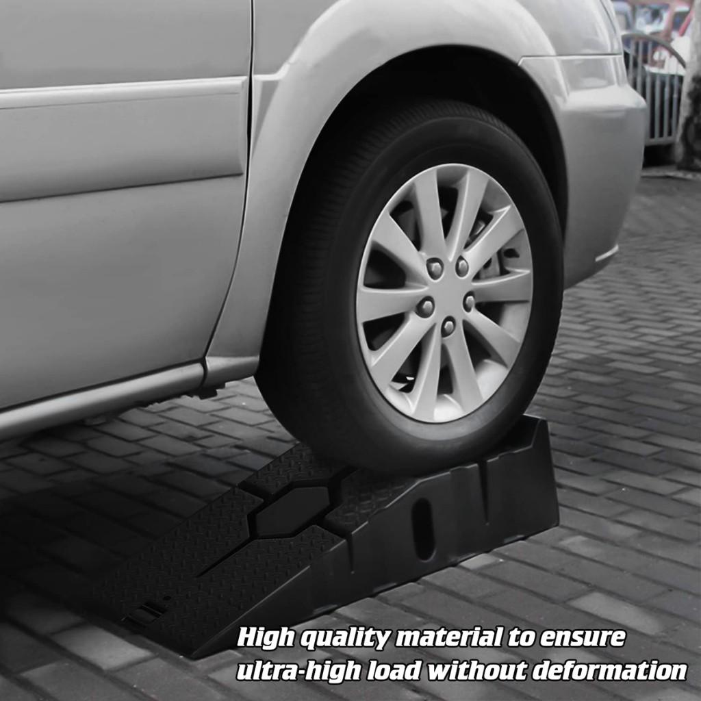 2pcs Car Ramps Heavy Duty Durable Plastic Car Ramp Car Vehicle Truck Threshold Ramp Kit Car Maintenance Ramp
