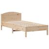 Solid Wood Bed without Mattress 75 x 190 cm Pine Wood