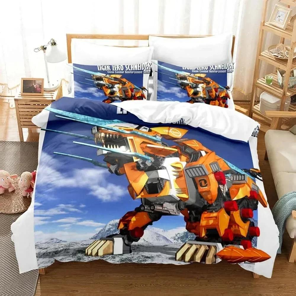 3D Tecknade Zoids New Century Tryckt Sängset Påslakan Örngott Sängkläder Set Lakan Quiltöverdrag Full Queen King Size