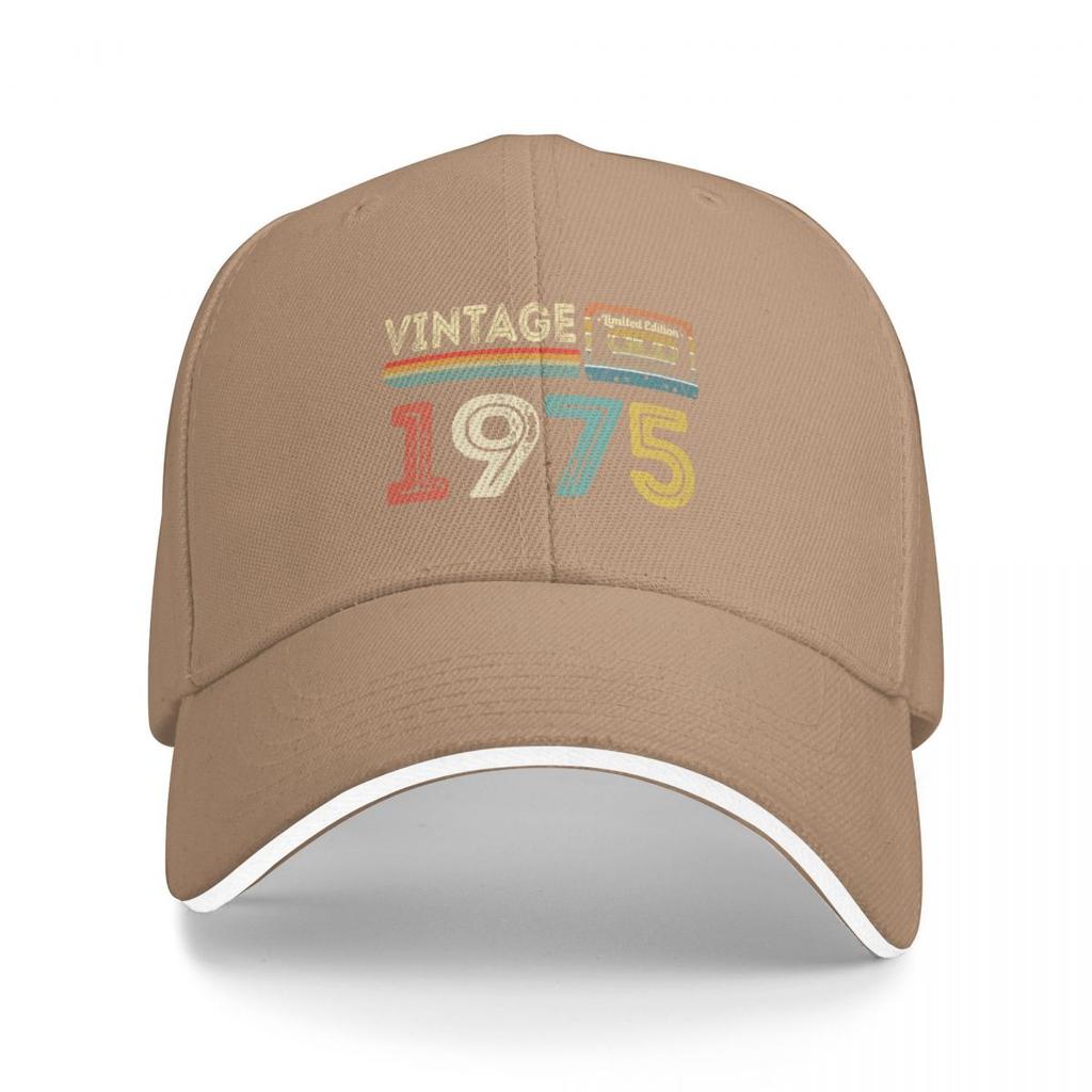 Vintage 1975 48th birthday limited edition retro cassette Baseball Cap Beach Outing Dropshipping Men Caps Womens