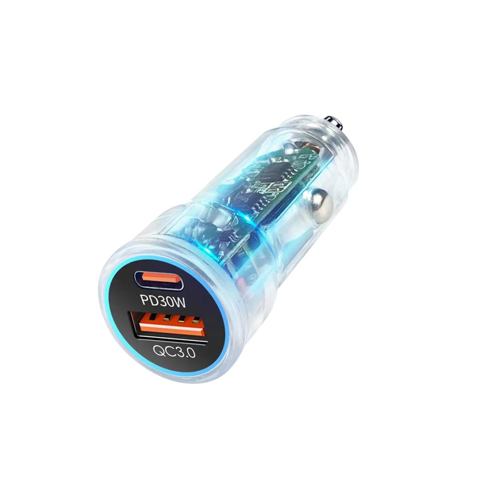 48W Car Charger Dual USB QC3.0 Fast Charging for IPhone Samsung Xiaomi PD Charging Adapter with Digital Display Car Chargers