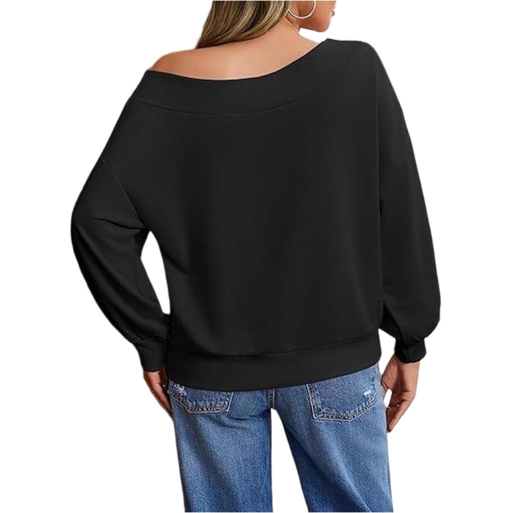 Modisches, einfarbiges Langarmshirt für Damen