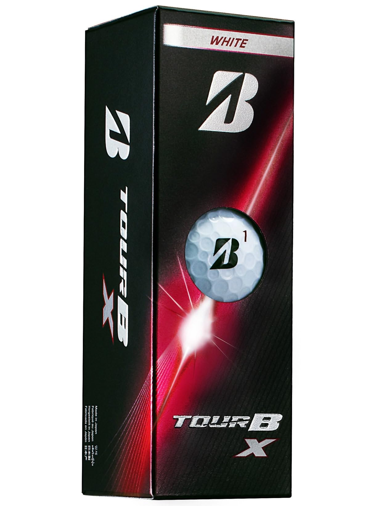 Bridgestone TOUR B X Golf 1 Sleeve B6WXJ Balls, (3 Balls), White, белый
