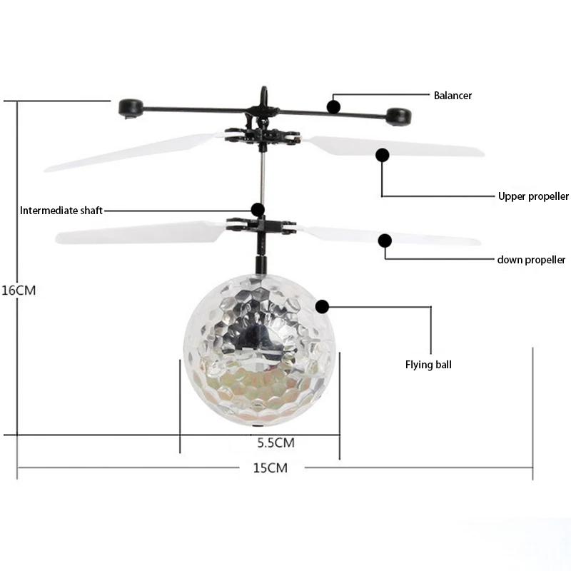 RC Flying Ball Luminous Kid's Flight Balls Electronic Infrared Induction Aircraft Remote Control Toys LED Light Mini Helicopter