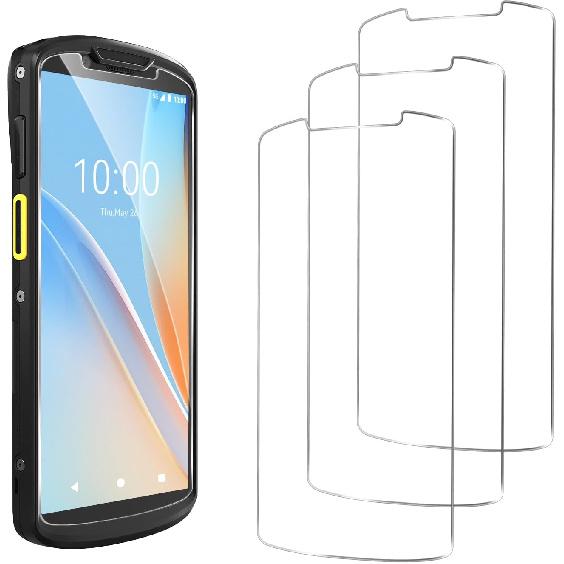 TC53 Screen Protector for Zebra Symbol TC53 TC58 Barcode Scanner Handheld Mobile Computer, Case Friendly 9H Hardness Tempered Glass Film (3 Pack)