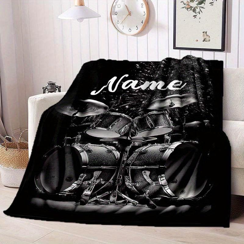 Drum Set Customize Your Name Blanket Warm Comfortable And Soft Blankets Are Suitable For Home Lunch Break Blanket Office Sofa Sofa Gift To Relatives