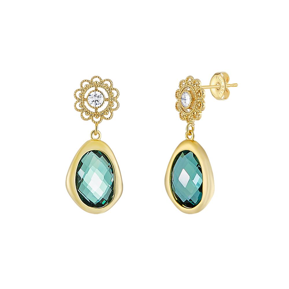 Paul Brial Antique Green Earrings Pybe0148