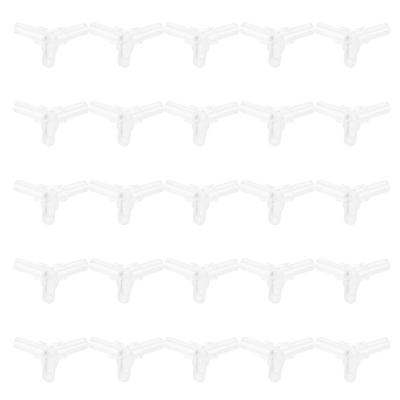 30pcs 4MM Aquarium Fish Tank  Air Tubing Splitter L Shape 3 Way 4 Way Adapter Connector