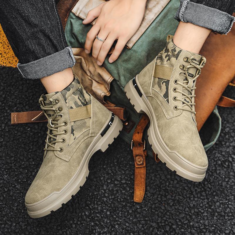 British Style Boots Men Fashion Outdoor High Top Sneakers Male New Ankle Boots For Men Casual Motorcycle Shoes Punk Men’s Shoes