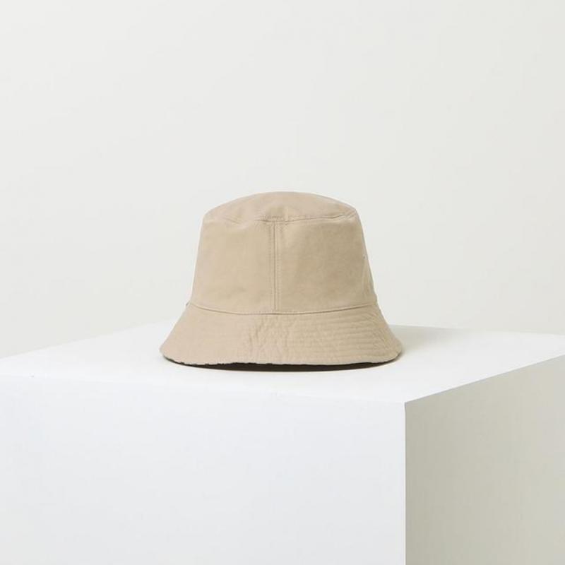 DakS Women S reverSible Bucket Hat Beige Check Embroidery Dbhe4e119i2