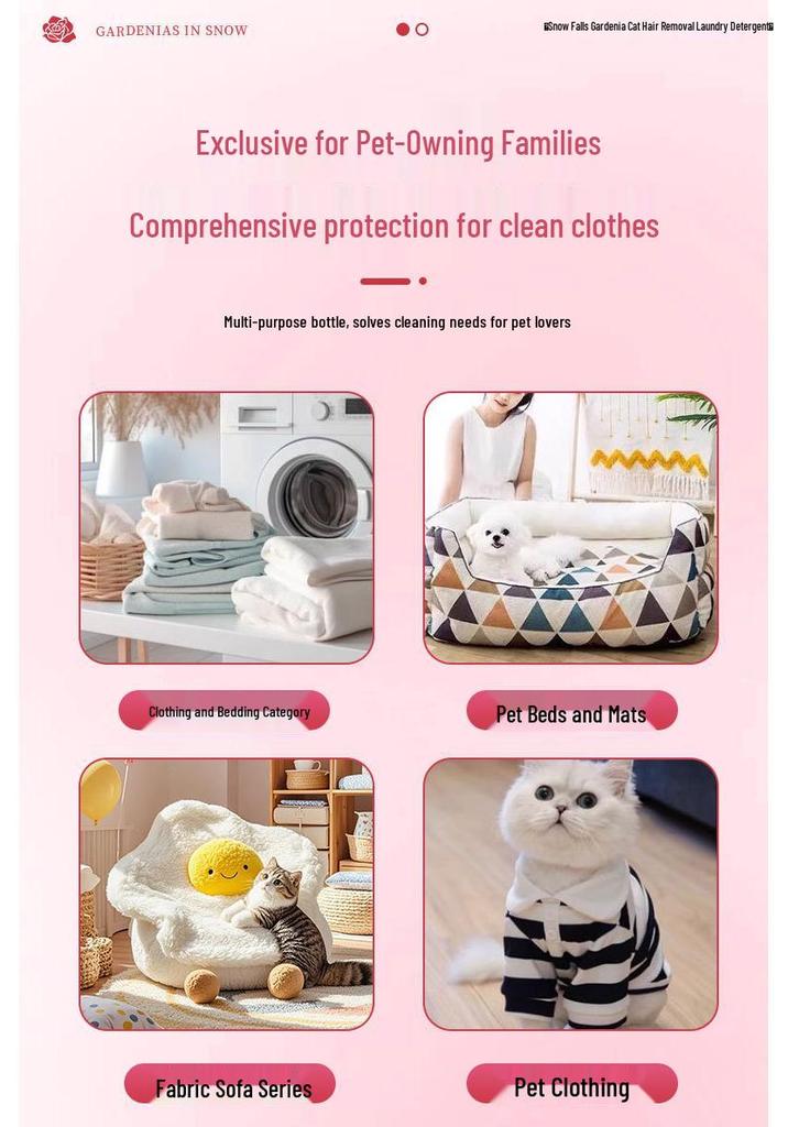 Pet De-shedding Laundry Detergent: Effectively Removes Cat & Dog Hair, Eliminates Odors, and Leaves a Long-Lasting Fragrance