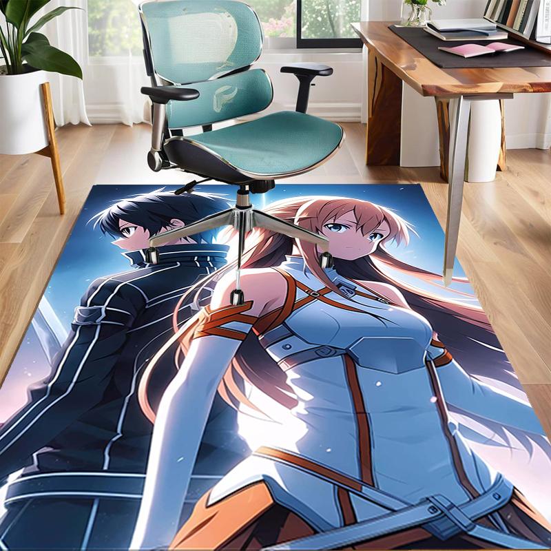 1pc Sword Art Online1 Design Area Rug - Non-Slip, Soft & Cozy Floor Mat for Living Room, Bedroom, Office - Indoor/Outdoor Decorative Carpet