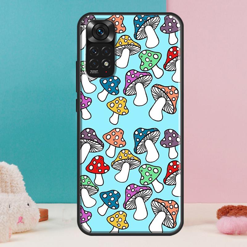 Psychedelische Pilze Florals Hülle Für Xiaomi Redmi Note 13 Pro 14 12 11 9 10 9S 10S 11S 12S Redmi 14C 13C 10C 12C Cover