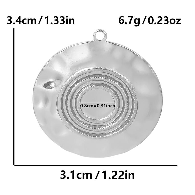 Ethnic Round Thread Pendants For Jewelry Making Bulk Stainless Steel Charms DIY Earrings Necklace Pendant Bohemian Accessories