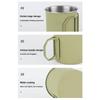 Camping Mug Stainless Steel Cup Tourist Tableware Picnic Utensils Outdoor Kitchen Equipment Travel Cooking set outdoor Hiking