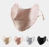 100% Mulberry Silk Sun Protection Mask for Women, Adjustable Ear Loops, UPF, Eye Protection, 3D Stereo Breathable Face Cover