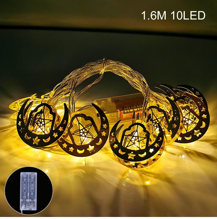 Moon Star Led String Light Ramadan Decoration 2025 Aid EID Mubarak Decor Islam Muslim Event Party Supplies Eid al-Fitr Decor