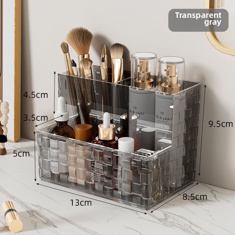 

Настольный многофункциональный держатель для ручек для студенческого общежития с полкой серый