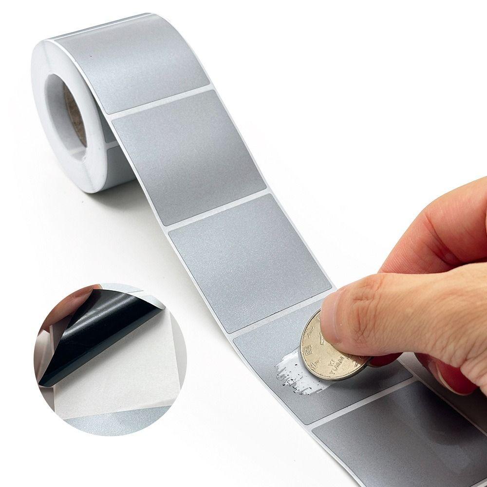 300pcs/Roll Self-adhesive Scratch Labels Stickers 2.5cm DIY Scratch Stickers  Party Supplies