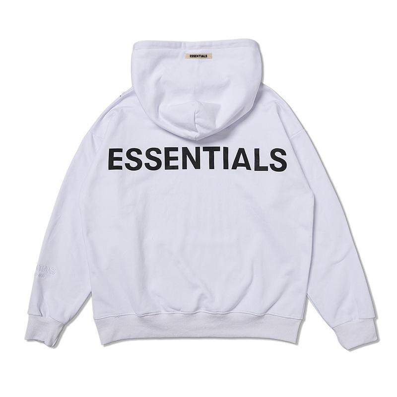 Giacca con cappuccio riflettente unisex FOG Essentials - Felpa sottile in spugna con doppia cucitura