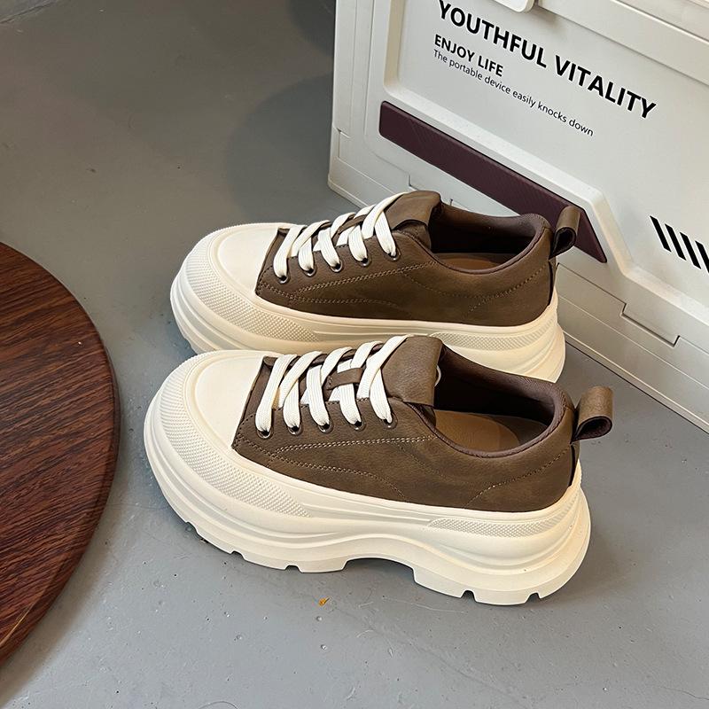 Foam Bottom Wula Pigskin Insole Little White Shoes Women's 2025 Autumn New Muffin Baseplate Shoes Genuine Leather Women's Shoes Tide