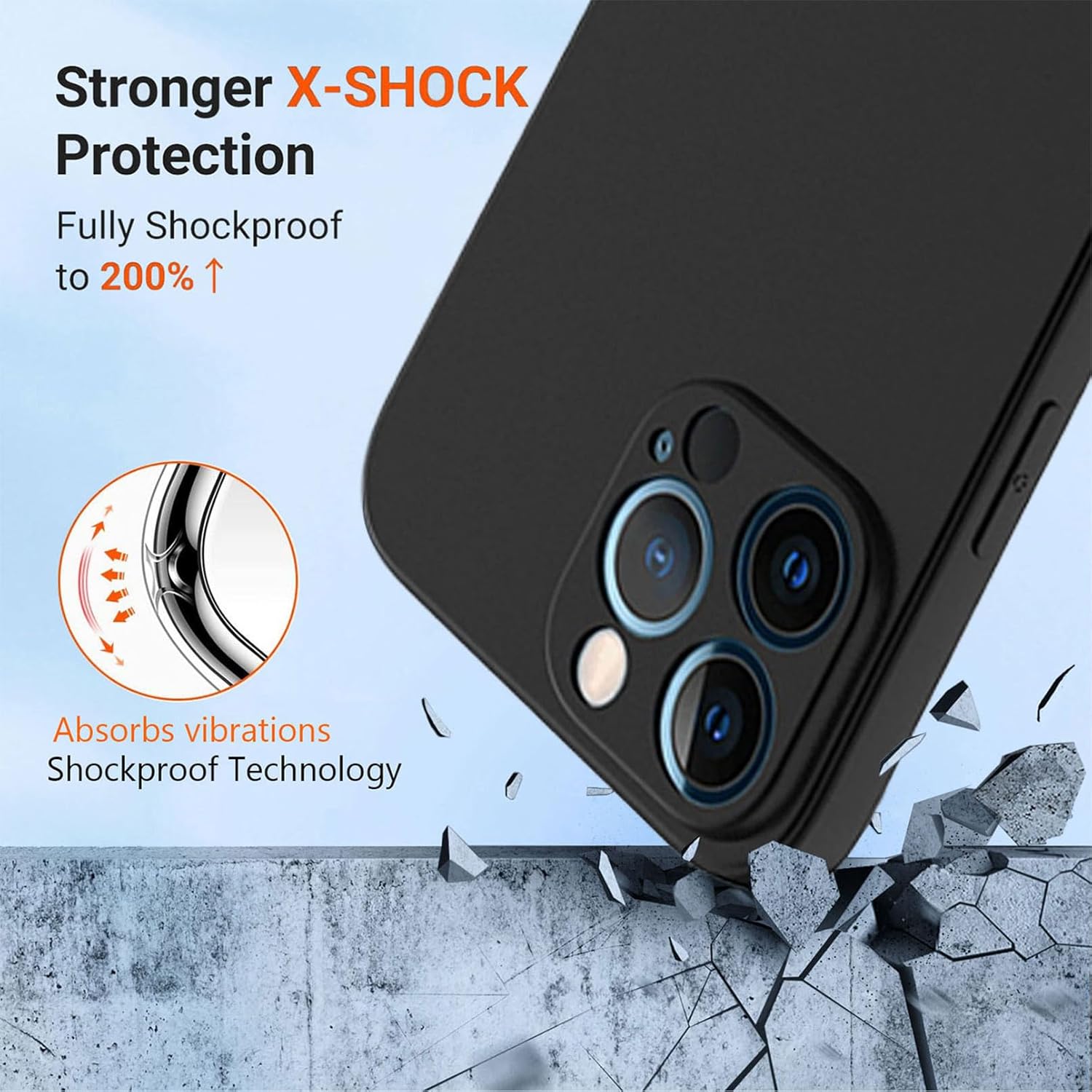 

Phone Case for Blackview Wave 8C (6.56 ) + 1 x Screen Protector, with 360° Cell Phone Metal Ring Holder, Ultra-Thin Black Soft TPU Shockproof Bumper